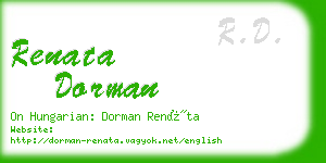 renata dorman business card